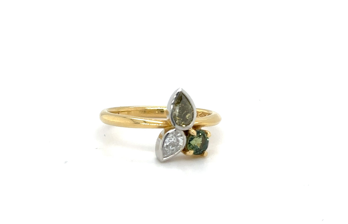 Diamond & Sapphire Trio Ring