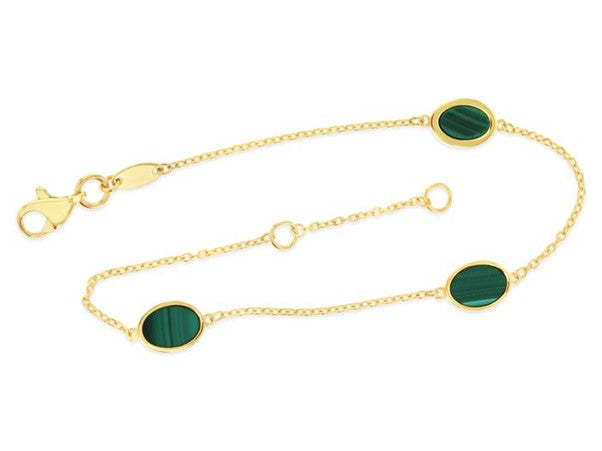Malachite Oval Bracelet