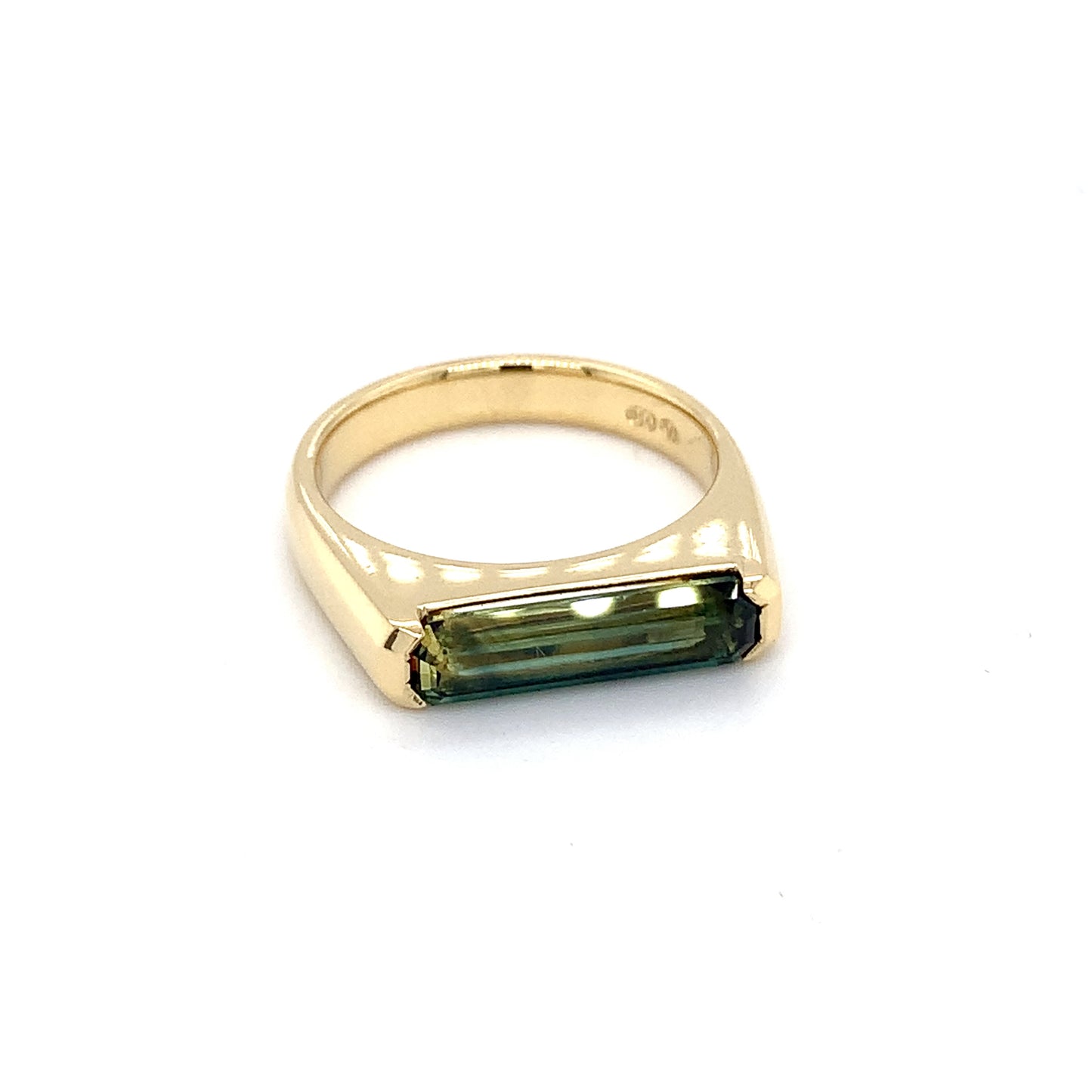 Australian Parti sapphire Signet Ring