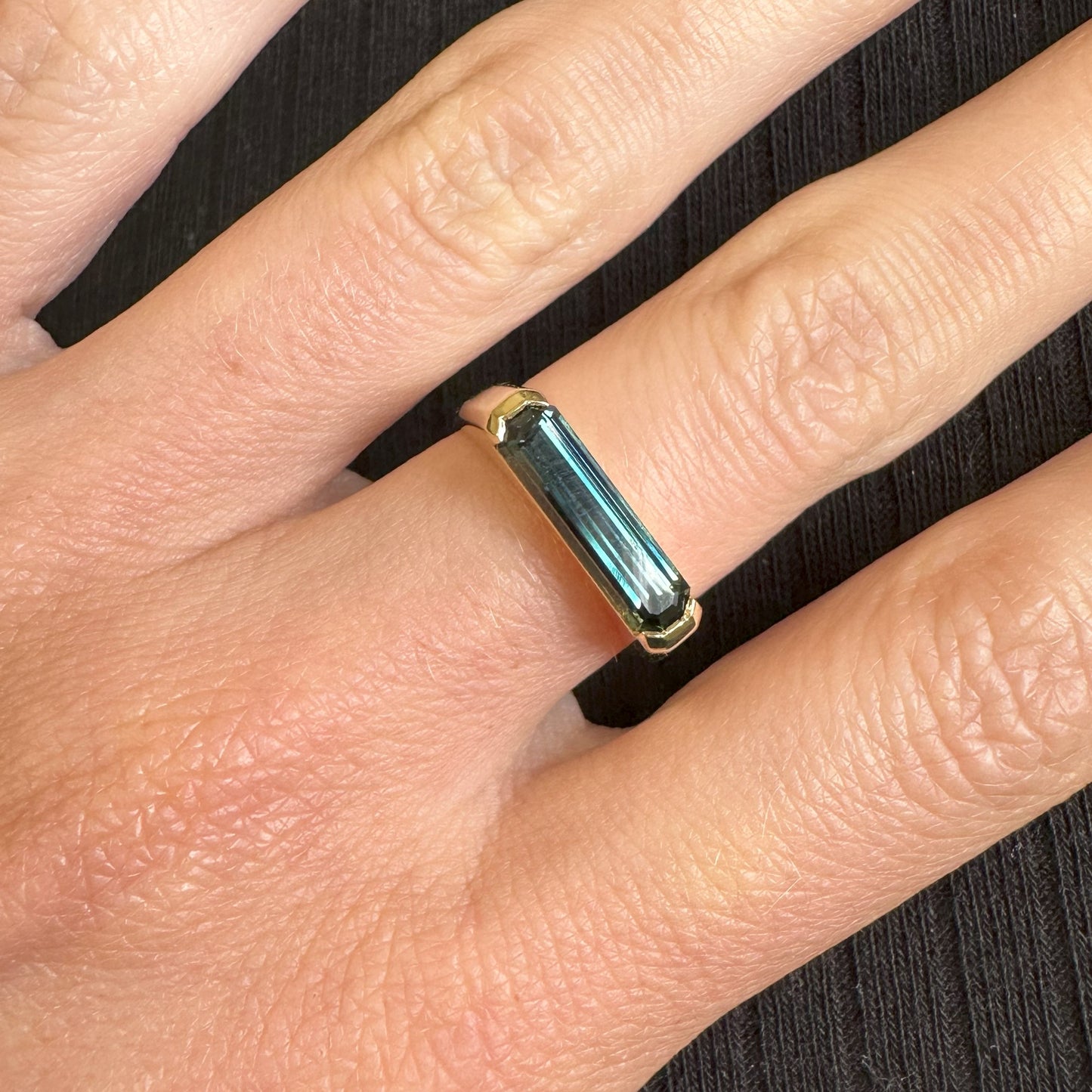 Australian Parti sapphire Signet Ring