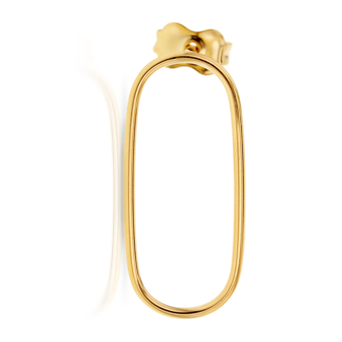 Long Oval Open Stud Earrings - Bretts Jewellers
