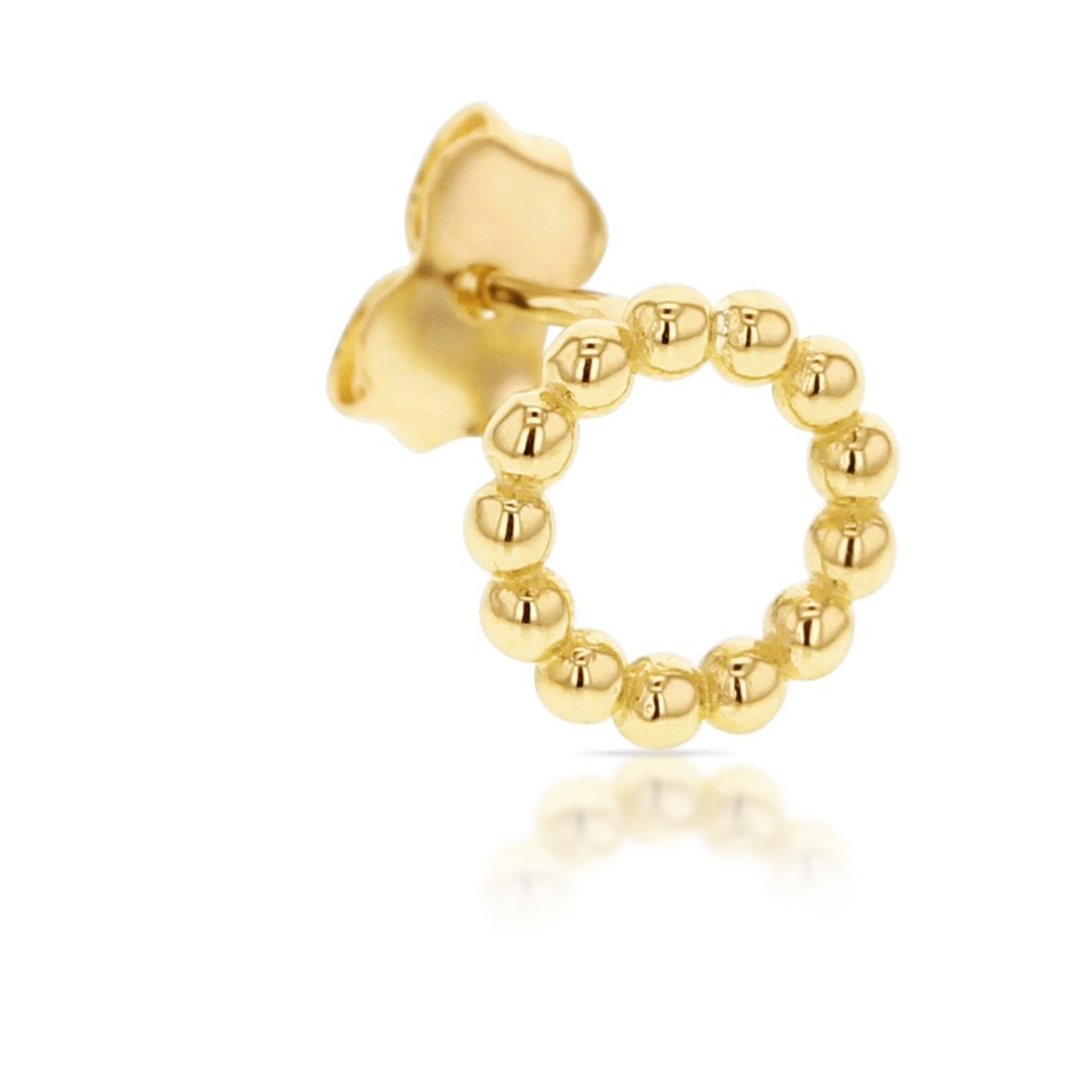 Beaded Circle Stud Earrings - Bretts Jewellers