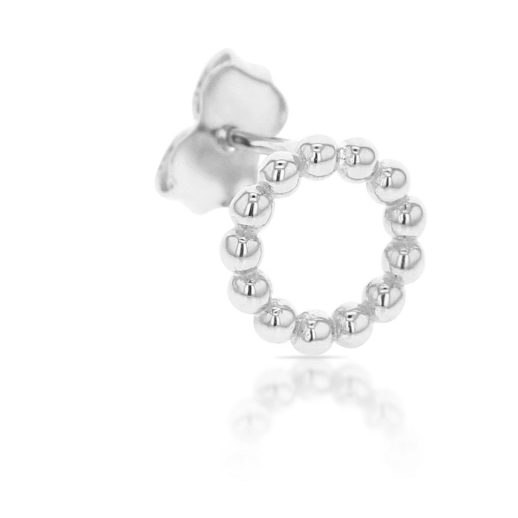 Beaded Circle Stud Earrings - Bretts Jewellers