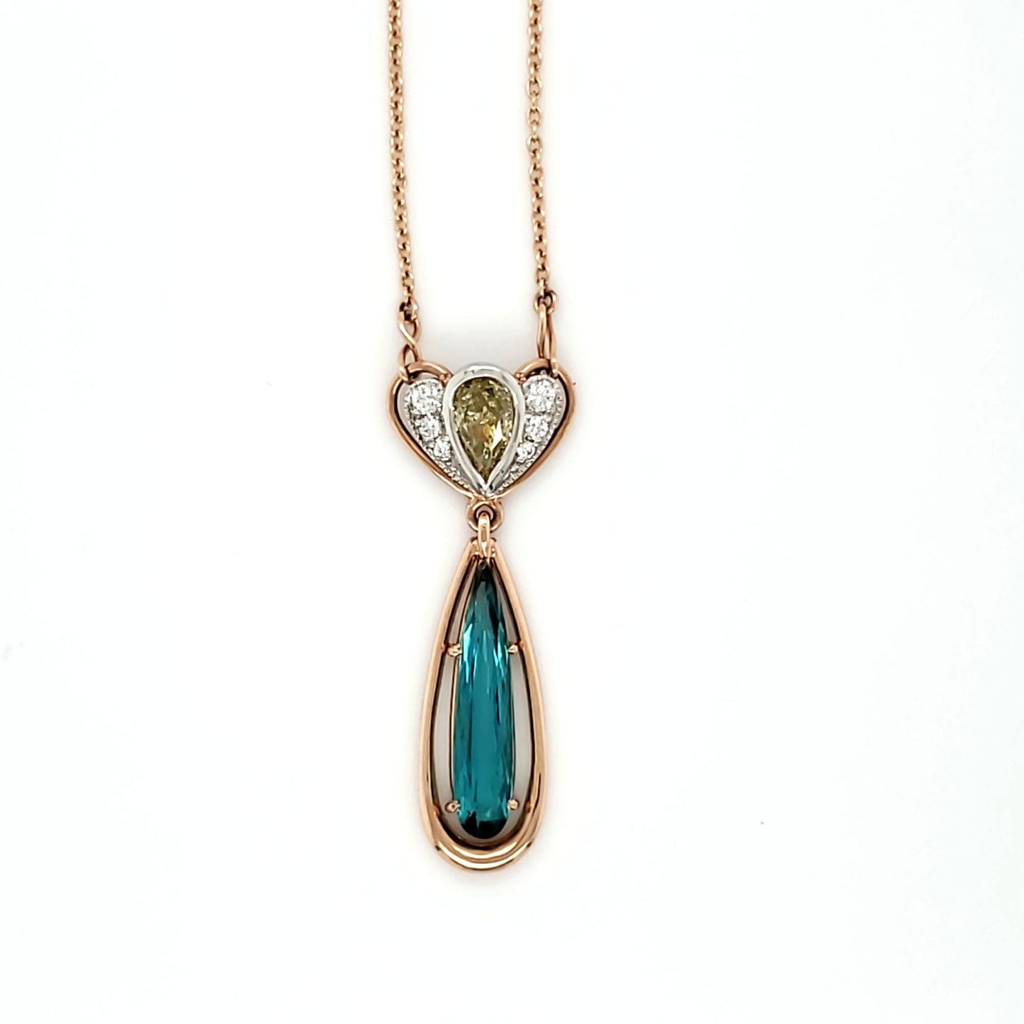 Tourmaline & Diamond Pendant