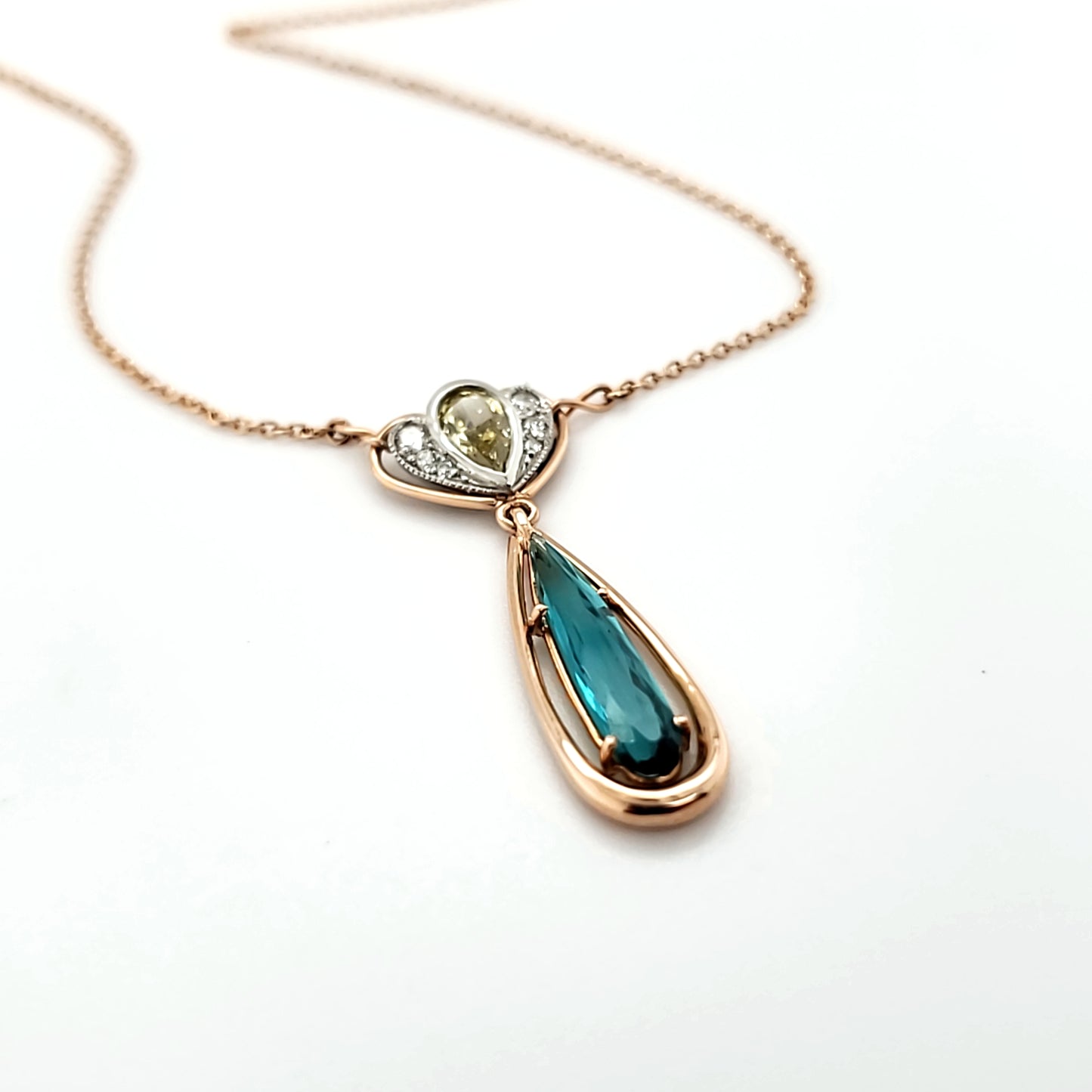 Tourmaline & Diamond Pendant