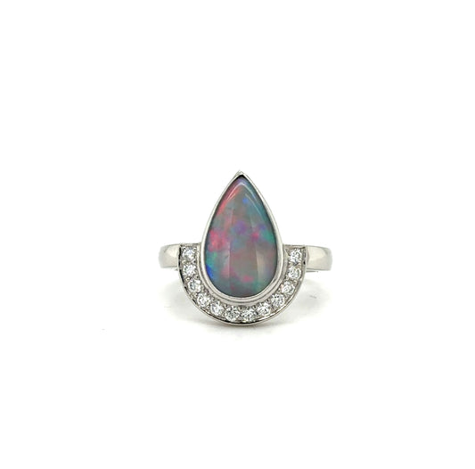 Opal and Diamond Ring