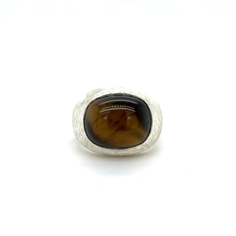 Tiger's Eye Signet Ring