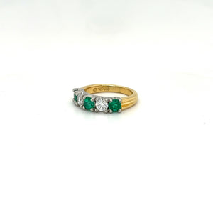 Emerald and Diamond Eternity Ring