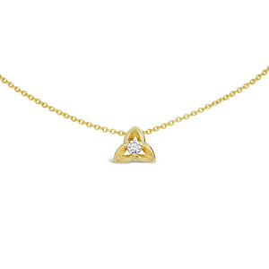 Wild Iris #3 Diamond Pendant in 18ct Yellow gold - Bretts Jewellers