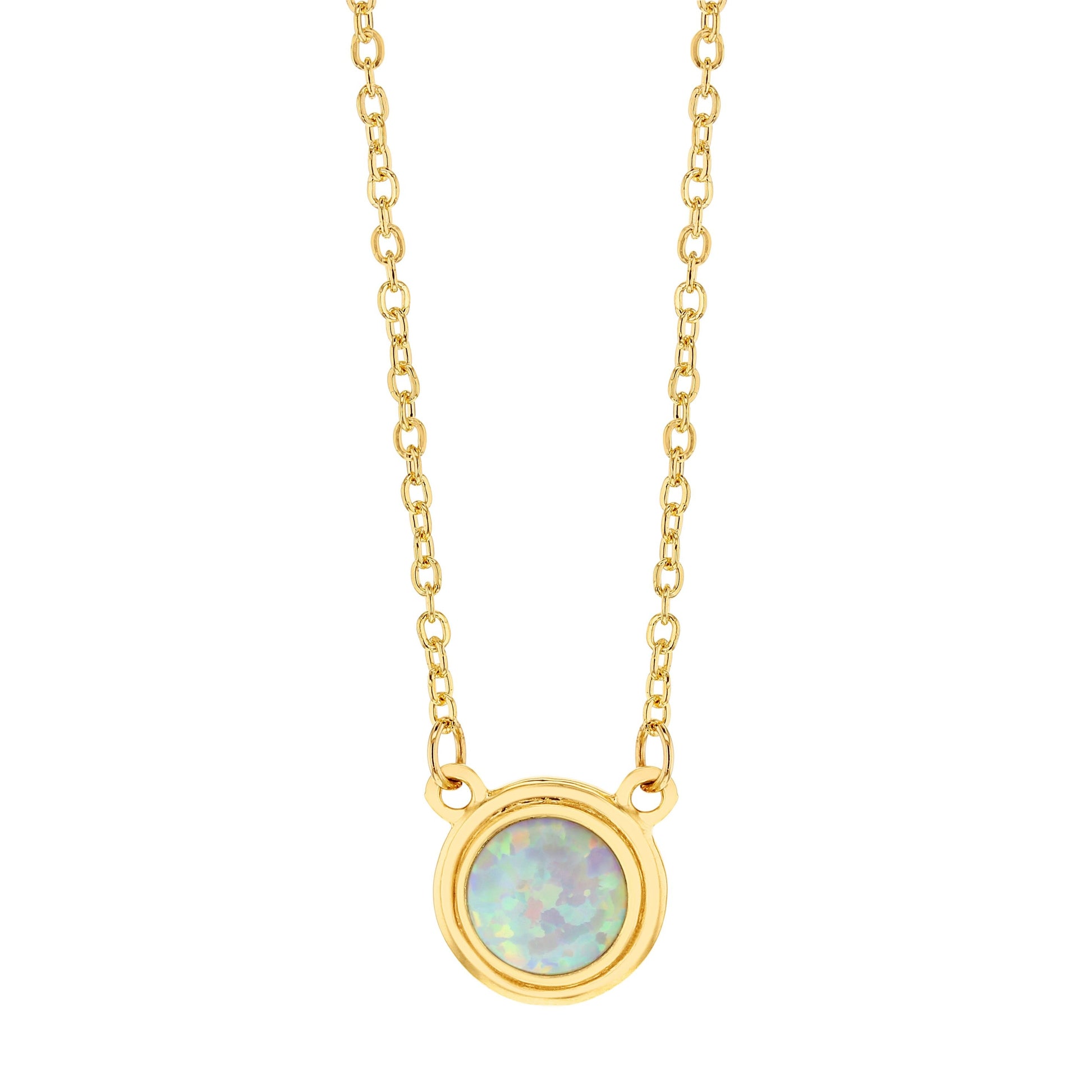 Yellow Gold Opal Pendant - Bretts Jewellers