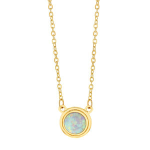 Yellow Gold Opal Pendant - Bretts Jewellers