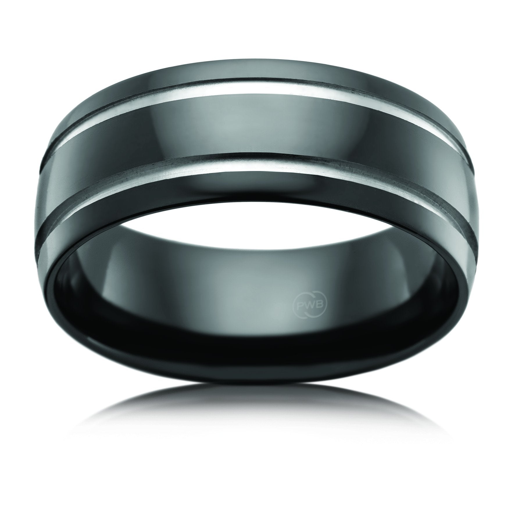 Zirconium Groovy Wedder - Bretts Jewellers