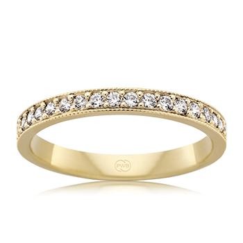 18ct Yellow Gold Diamond Wedding Ring - Bretts Jewellers