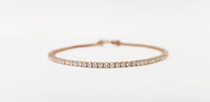18ct Rose Gold Diamond Tennis Bracelet - Bretts Jewellers